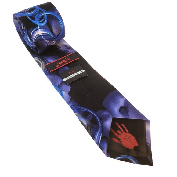Jerry Garcia Necktie FISH Collector's Ed. Multicolor 100% Silk Grateful Dead - Picture 5 of 9
